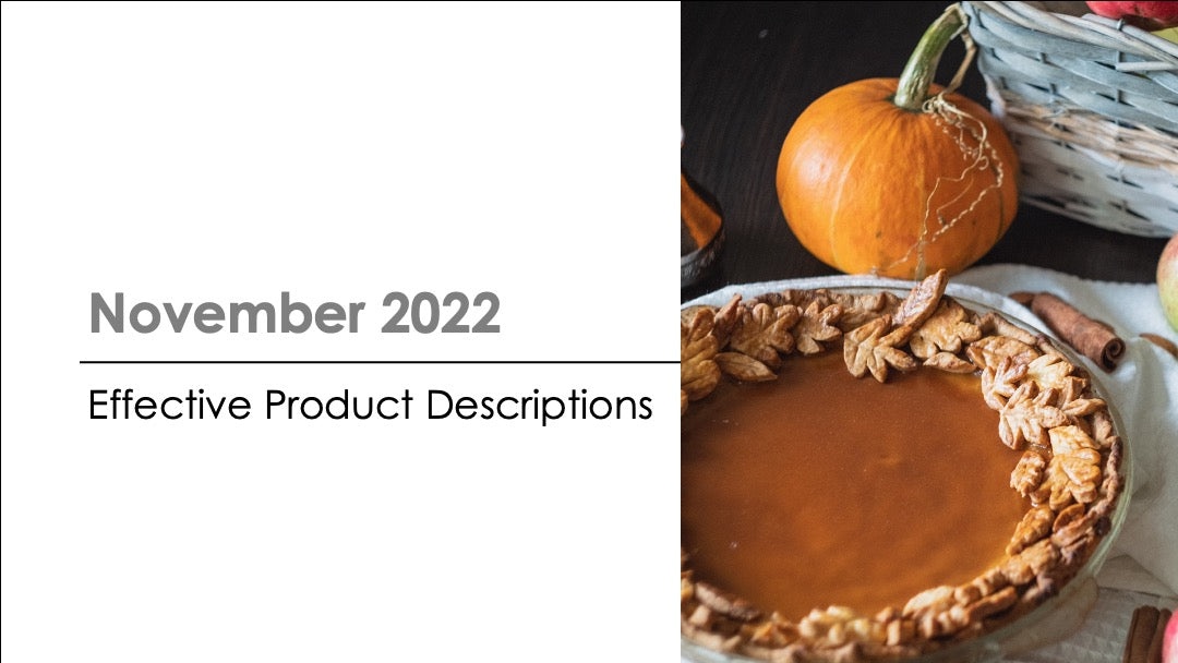 MME2211 November Effective Product Descriptions